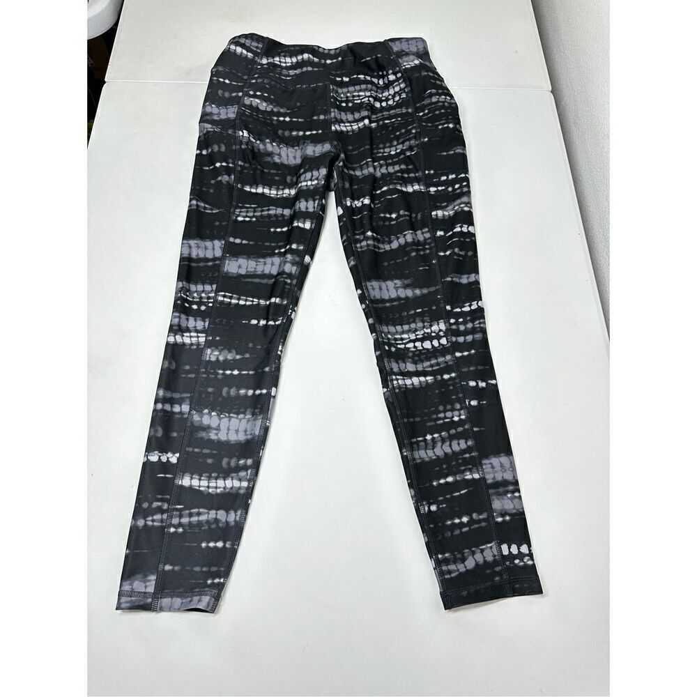 AVIA Women’s Athletic Yoga Leggings Black White Size M EUC